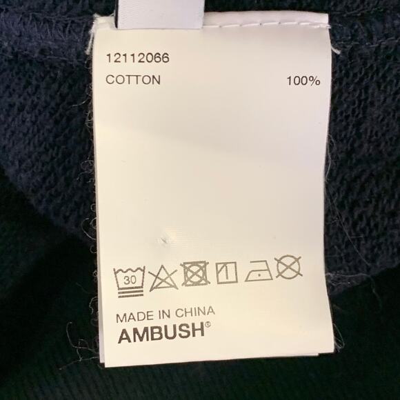 AMBUSH Size M Purple Black Ombre Cotton Logo Patch Sweatshirt - Picture 7 of 8